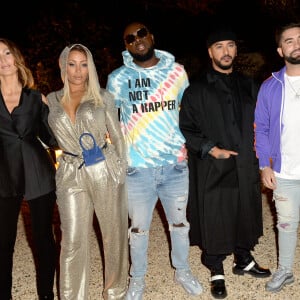 Vitaa, le rappeur Gims (Maître Gims - Gandhi Djuna), sa femme Demdem Djuna, Slimane (Slimane Nebchi) et Kendji Girac lors de la soirée de lancement de la collection capsule "I'm not a rapper" de la marque Elevenparis (Eleven Paris) à Paris, France, le 11 avril 2019. © Veeren/Bestimage