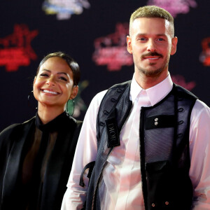 Christina Milian enceinte et son compagnon Matt Pokora (M. Pokora) - 21e édition des NRJ Music Awards au Palais des festivals à Cannes le 9 novembre 2019. © Dominique Jacovides/Bestimage