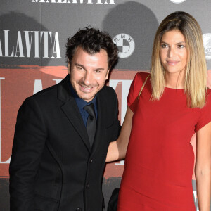 Naissance - Michael Youn est papa pour la deuxième fois d'un petit garçon prénommé Stellar - Michael Youn et Isabelle Funaro - Avant-Premiere du film "Malavita" au Cinema Europacorp a Roissy en France le 16 octobre 2013.