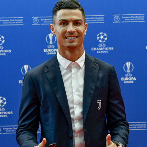 Cristiano Ronaldo au photocall de la cérémonie du tirage au sort de la phase de poules de l'édition 2019-2020 de la Ligue des Champions à Monaco, le 29 août 2019.