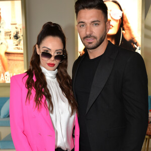 Nabilla Benattia (enceinte) et son mari Thomas Vergara - Nabilla Benattia présente sa collaboration pour les lunettes Quay Australia sur la plage Magnun lors du 72ème Festival International du Film de Cannes, le 18 mai 2019. ©Veeren / Bestimage