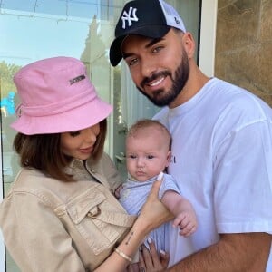 Nabilla Benattia, Thomas Vergara et leur fils Milann, le 8 janvier 2019