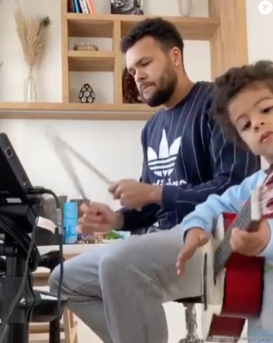 Jo-Wilfried Tsonga et son fils Sugar, confinés en musique ...