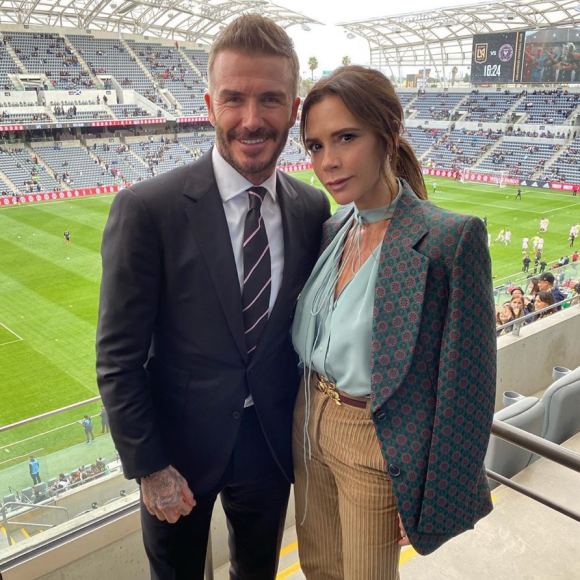 David et Victoria Beckham à Miami. Février 2020.