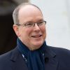 Exclusif - Le prince Albert II de Monaco qui a été testé positif au coronavirus Covid-19 et qui était en quarantaine fait une déclaration au palais princier pour annoncer qu'il est guéri - Monaco le 31 mars 2020 © Gatean Luci / Palais