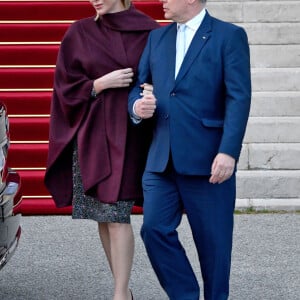 Exclusif - Ordination du nouvel archevêque de la Prinpauté de Monaco, Dominique Marie David, en présence du prince Souverain Albert II de Monaco et sa femme la princesse Charlene à Monaco le 8 mars 2019. Monseigneur Dominique Marie David remplace Monseigneur Bernard Barsi en poste à Monaco depuis l'an 2000. © Bruno Bebert / PRM / Bestimage