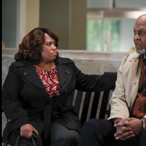 Photo prise sur le tournage de la 16e saison de "Grey's Anatomy".
