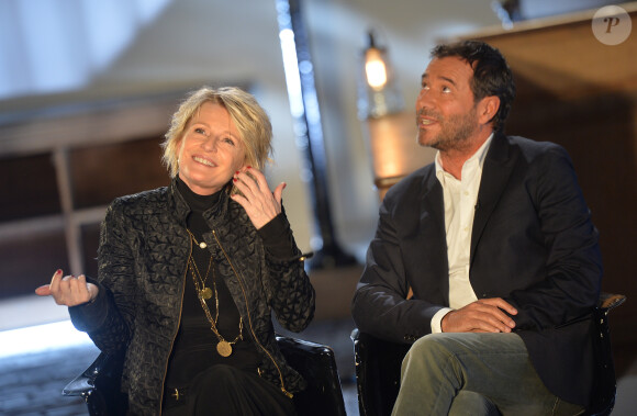 Exclusif - Sophie Davant lors de l'enregistrement de l'émission "Animaux Stars", présentée par Bernard Montiel, et diffusée le 4 avril sur la chaîne Animaux. Le 14 janvier 2020 © Veeren / Bestimage