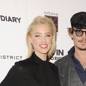 Johnny Depp et Amber Heard arrivent à la première du film "The Rum Diary" à New York. Le 25 octobre 2011. @PictureGroup/ABACAPRESS.COM