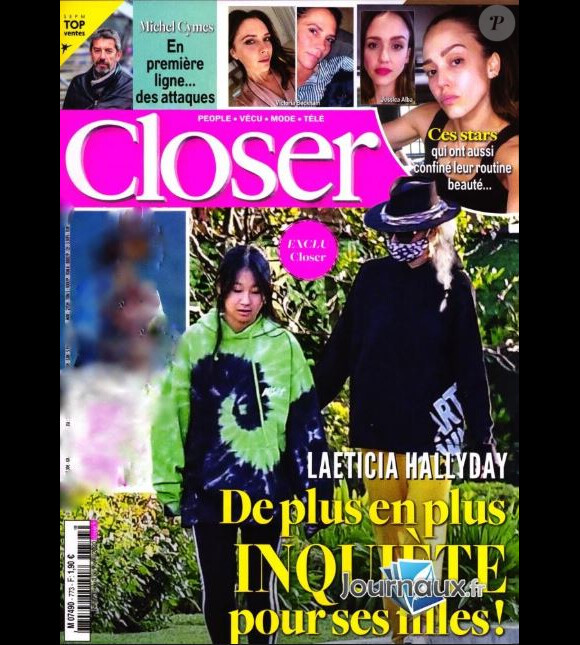 Couverture du magazine "Closer", numéro du 3 avril 2020.