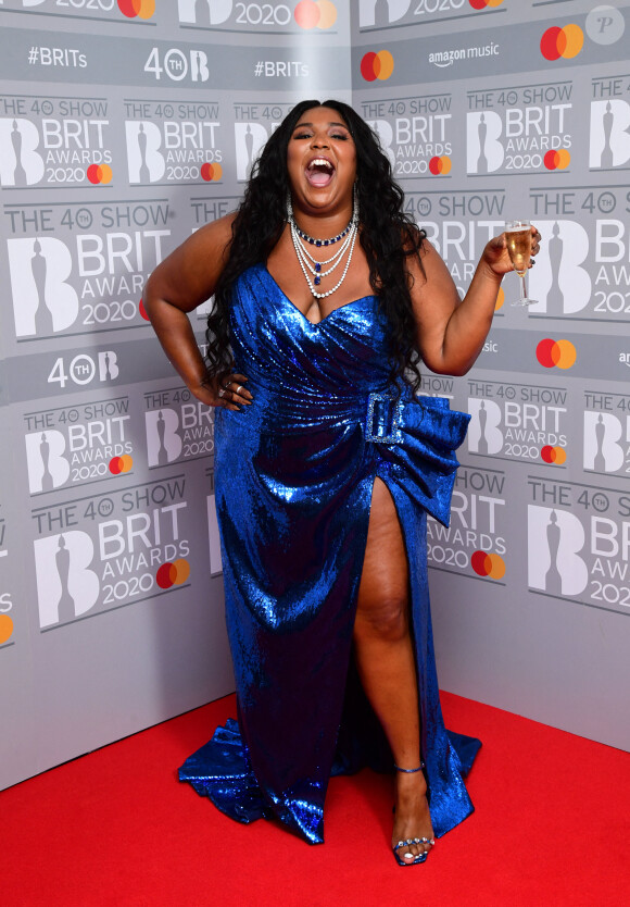 Lizzo assiste aux BRIT Awards 2020 à Londres. Le 18 février 2020.
