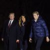 Donald Trump avec sa femme Melania et leur fils Barron arrivent à la Maison Blanche après avoir passé le week-end à Palm Beach le 25 novembre 2018