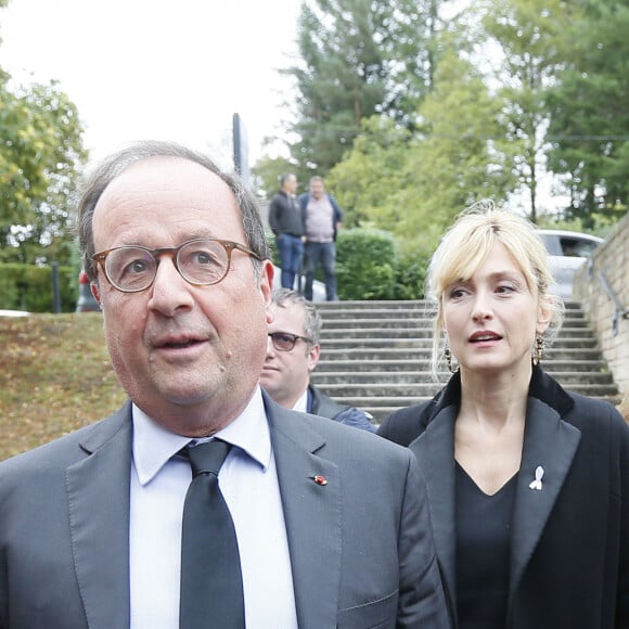 François Hollande et sa compagne Julie Gayet - Claude Chirac, son mari Frédéric Salat-Baroux et son fils Martin Rey-Chirac se sont rendus au musée du président Jacques Chirac de Sarran en Corrèze le 5 octobre 2019. © Patrick Bernard/Bestimage