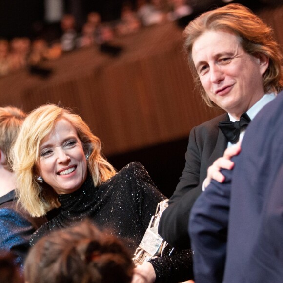 Léa Drucker à côté de son compagnon Julien Rambaldi lors de la cérémonie des César le 22 février 2019
