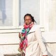 Sibeth N'Diaye lors de la sortie du conseil des ministres du 21 février 2018 au palais de l'Elysée à Paris le 21 février 2018. © Stéphane Lemouton / Bestimage