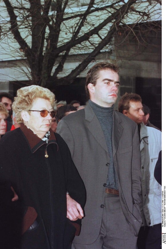 Liliane et Olivier Marchais aux obsèques de Georges Marchais en 1997