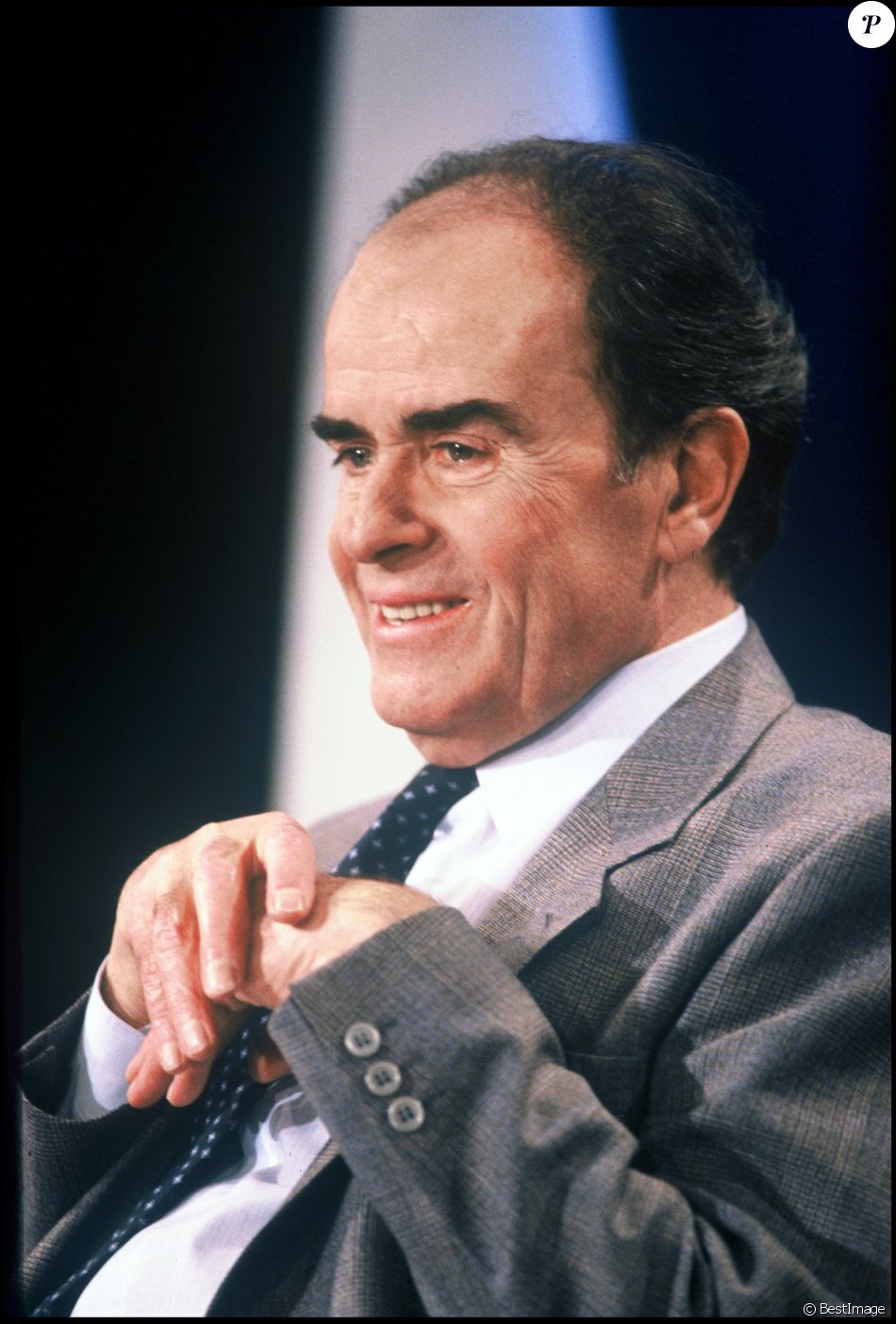 Marchais sur le plateau du Téléthon en 1987 Purepeople