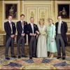 Mariage du prince Charles et Camilla, ici avec leurs enfants, à Windsor, le 9 avril 2005.