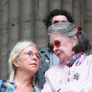 Dominique Lavanant lors des obsèques de son grand ami Jean-Pierre Mocky en l'église Saint-Sulpice à Paris le 12 août 2019 © JB Autissier / Panoramic / Bestimage