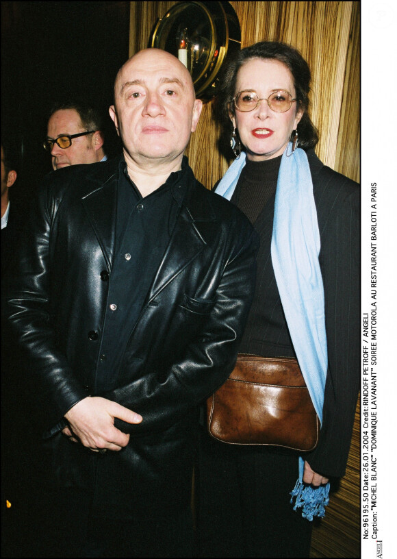 Dominique Lavanant avec Michel Blanc en 2004 à Paris.