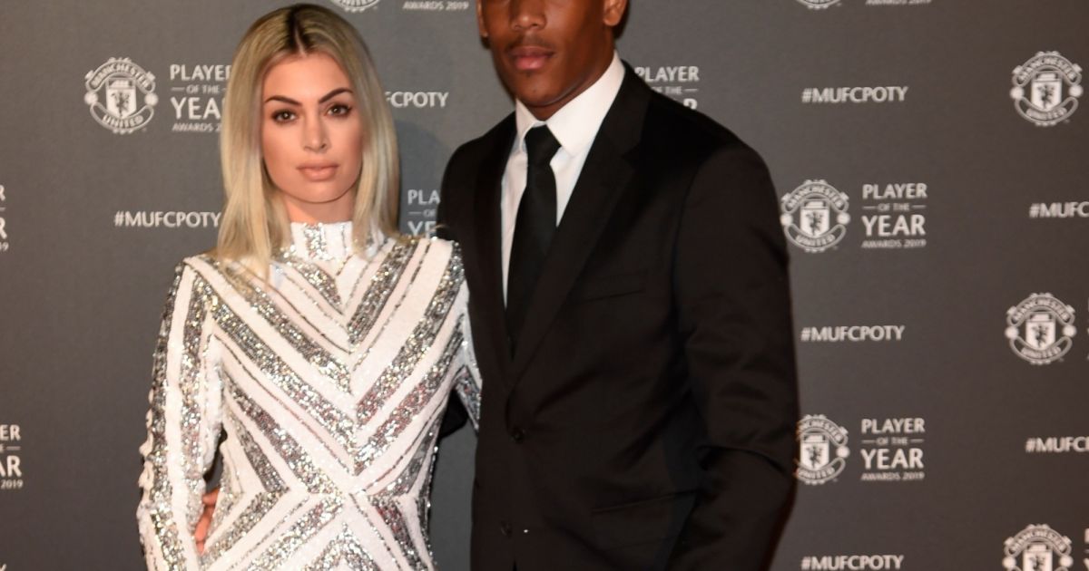 Anthony Martial et sa femme Mélanie Da Cruz lors de la soirée du prix ...