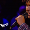 Tom lors des K.O de "The Voice" - Talent de Amel Bent. Émission du samedi 11 avril 2020, TF1