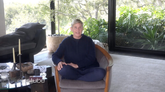 Ellen DeGeneres dans son talk-show à domicile, à Los Angeles, le 7 avril 2020.