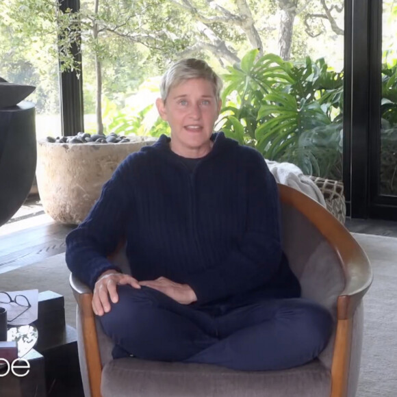Ellen DeGeneres dans son talk-show à domicile, à Los Angeles, le 7 avril 2020.