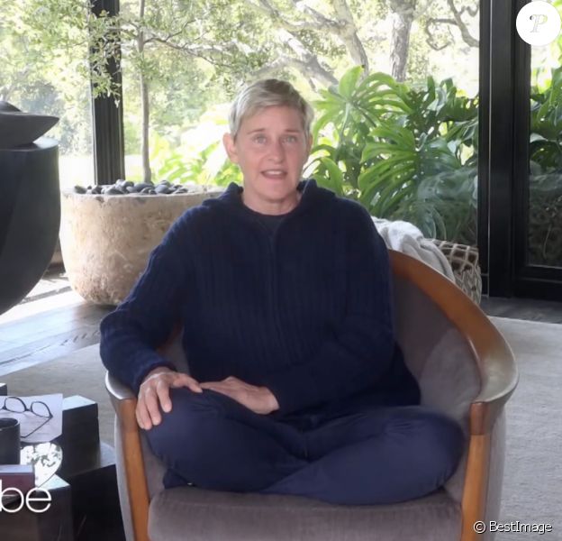 Ellen DeGeneres dans son talk-show à domicile, à Los Angeles, le 7 avril 2020.