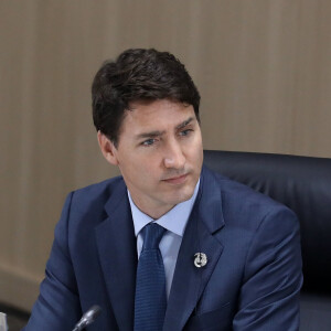 Justin Trudeau (Premier Ministre du Canada) - 1ère séance de travail, sous la forme d'un déjeuner de travail, sur le thème "économie mondiale - commerce" au centre de congrès Intex Osaka lors du sommet du G20 à Osaka, Japon, le 28 juin 2019. © Dominique Jacovides/Bestimage