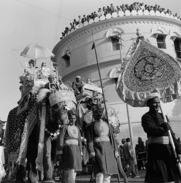 Elizabeth II en voyage en Inde en 1961.