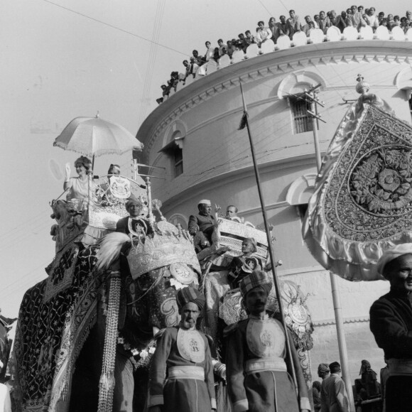 Elizabeth II en voyage en Inde en 1961.
