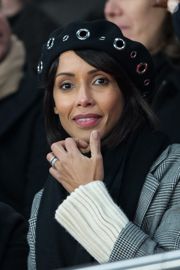 Sonia Rolland (Miss France 2000) dans les tribunes lors du match de Ligue 1 "PSG - Nantes (2-0)" au Parc des Princes, le 4 décembre 2019. © Cyril Moreau/Bestimage