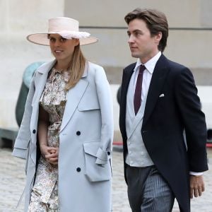 La princesse Beatrice d'York et son fiancé Edoardo Mapelli Mozzi - Mariage du prince Jean-Christophe Napoléon et de la comtesse Olympia d'Arco-Zinneberg à la cathédrale Saint-Louis des Invalides à Paris le 19 octobre 2019. © Dominique Jacovides / Bestimage