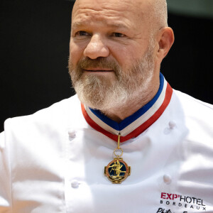 Exclusif - Philippe Etchebest préside le salon français de la restauration "Expotel" à Bordeaux. Il dirige aussi la journée des chefs et sa compétion regroupant 22 Etoiles sur l'évènement, le 25 Novembre 2019. © Patrick Bernard/ Bestimage