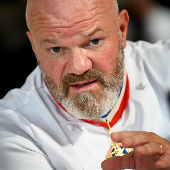 Exclusif - Philippe Etchebest préside le salon français de la restauration "Expotel" à Bordeaux. Il dirige aussi la journée des chefs et sa compétion regroupant 22 Etoiles sur l'évènement, le 25 Novembre 2019. © Patrick Bernard/ Bestimage