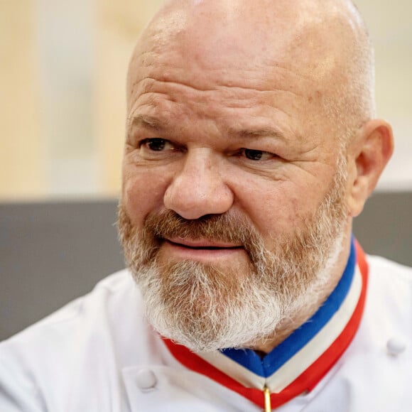 Exclusif - Philippe Etchebest préside le salon français de la restauration "Expotel" à Bordeaux. Il dirige aussi la journée des chefs et sa compétion regroupant 22 Etoiles sur l'évènement, le 25 Novembre 2019. © Patrick Bernard/ Bestimage