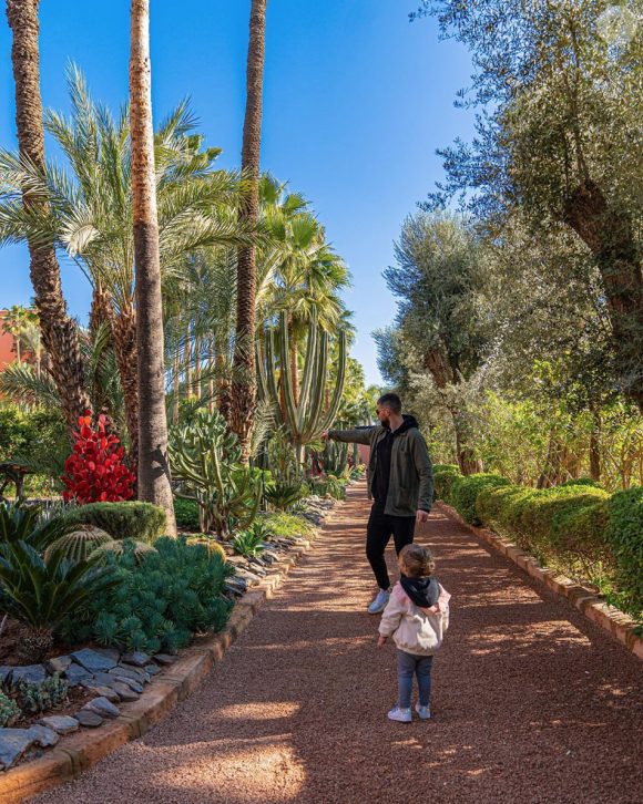 Luka Karabatic et sa fille Deva à Marrakech. Janvier 2020.