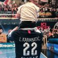 Luka Karabatic et sa fille Deva. Février 2020.