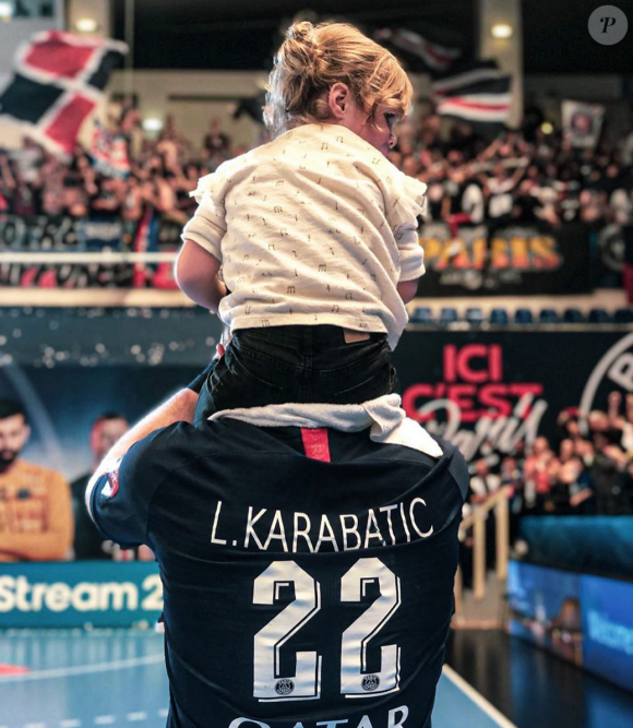 Luka Karabatic et sa fille Deva. Février 2020.