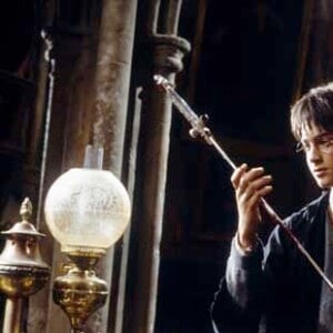 Daniel Radcliffe dans le film "Harry potter et la chambre des secrets". 2002.