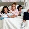Jennifer Lopez et ses enfants sur Instagram, février 2020.