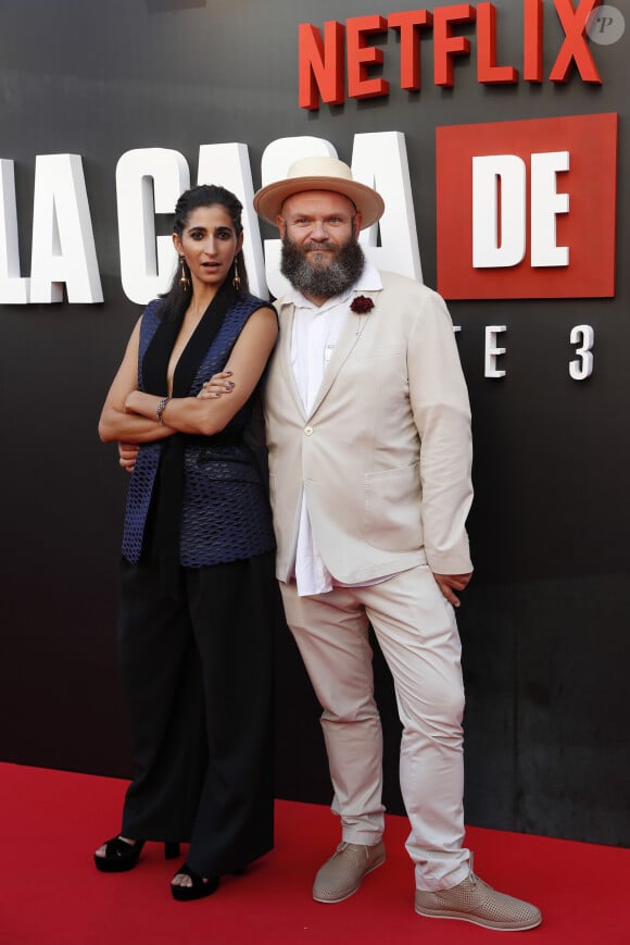 Darko Peric et Alba Flores lors de la première de "La Casa De Papel - Saison 3" à Madrid, le 11 juillet 2019.