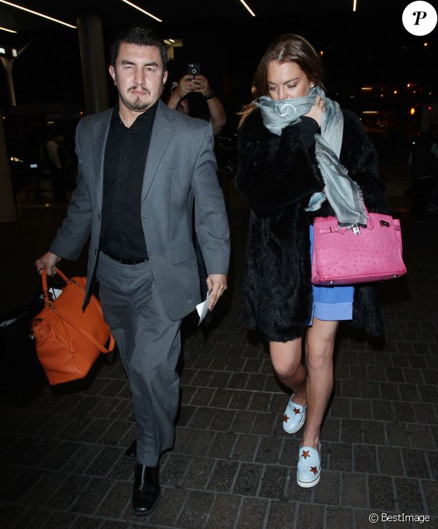 Lindsay Lohan à l'aéroport de Los Angeles le 5 février 2015.