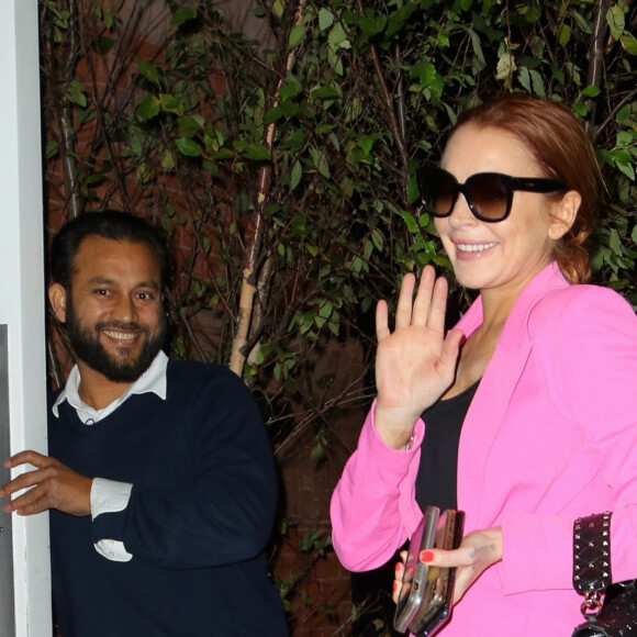 Lindsay Lohan arrive à l'hôtel Mercer à New York, le 23 octobre 2019.