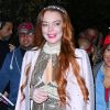 Lindsay Lohan arrive à l'hôtel Mercer avec sa soeur Aliana et sa mère Dina à New York, le 25 octobre 2019