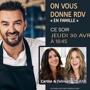Fabienne Carat avec sa soeur Carole ont participé à l'émission "Tous en cuisine" de Cyril Lignac le 30 avril 2020.