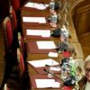 Isabelle Balkany, maire par intérim pendant la détention de son mari, préside le dernier conseil municipal de la commune de Levallois Perret avant les élections de mars 2020, à la mairie de Levallois-Perret, France, le 13 février 2020. © Dominique Jacovides/Bestimage