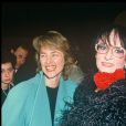 Charlotte Rampling et la chanteuse Barbara - Première du spectacle "Lily Passion" au Zénith de Paris à Paris en 1986.
