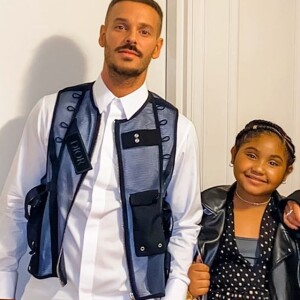 M. Pokora avec sa belle-fille Violet et sa compagne Christina Milian lors de la soirée des NRJ Music Awards, à Cannes, le 10 novembre 2019.